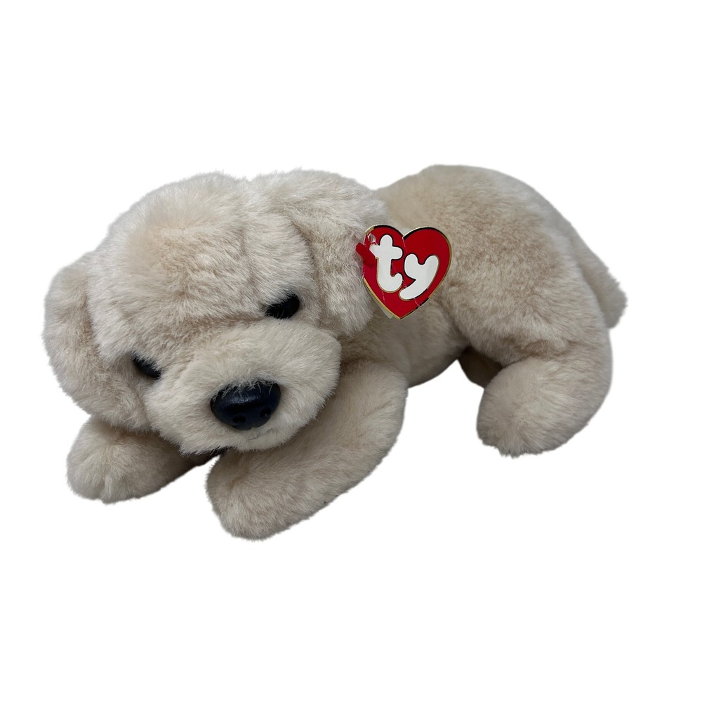 Ty Classic Muffin Plush Puppy Dog Cream Lab‎ 12" Stuffed Animal Vintage 1995